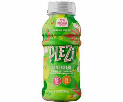 PLEZi Flavored Kids Juice Drink – Apple Splash Fruit Juice Drink Blend