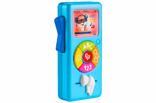 Baby Learning Toy Puppy’s Music Player with Lights & Fine Motor Activities for Ages 6+ Months, Blue